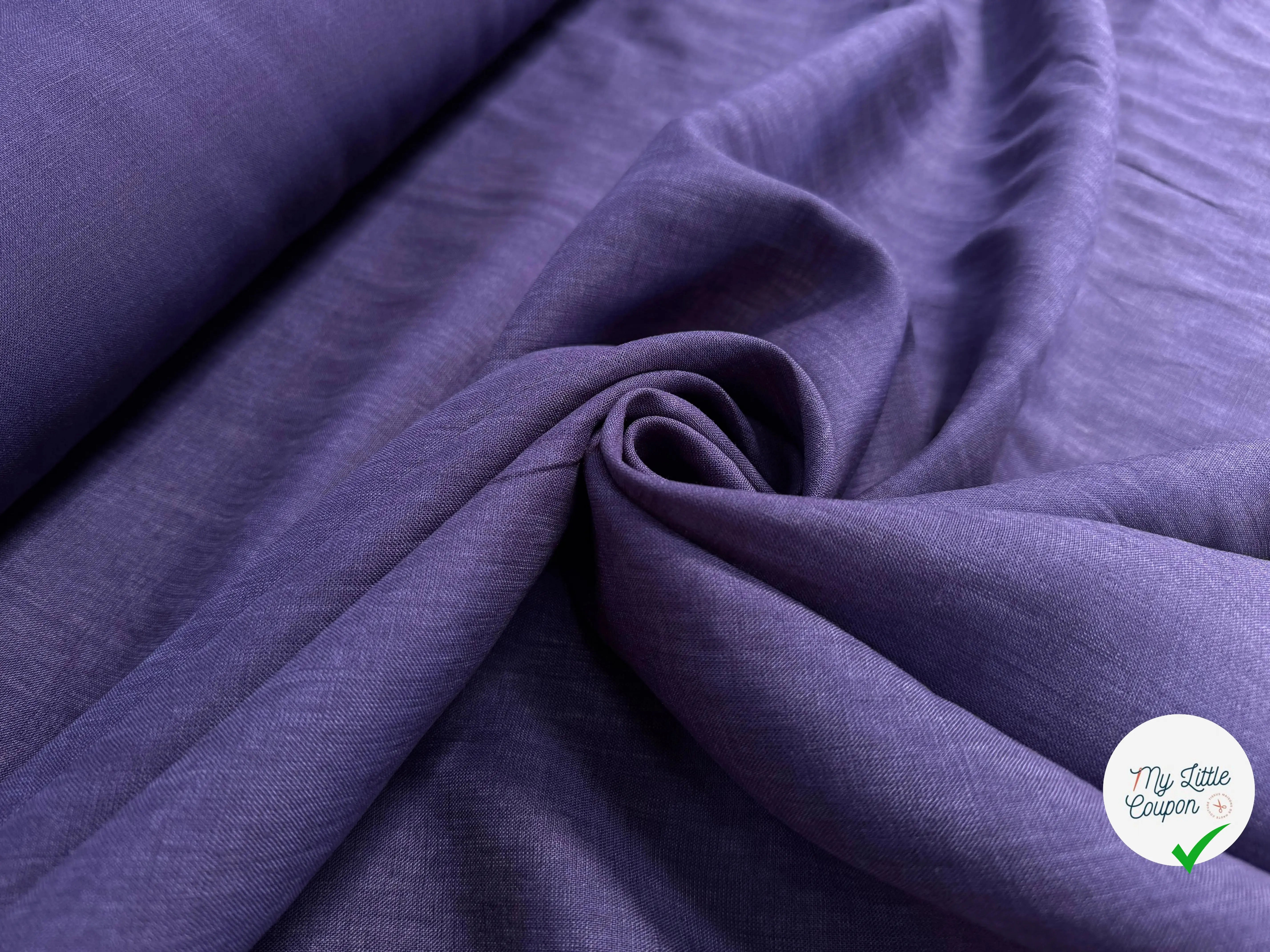 LIN VIOLET MAGENTA FONCÉ UNI - My Little Coupon