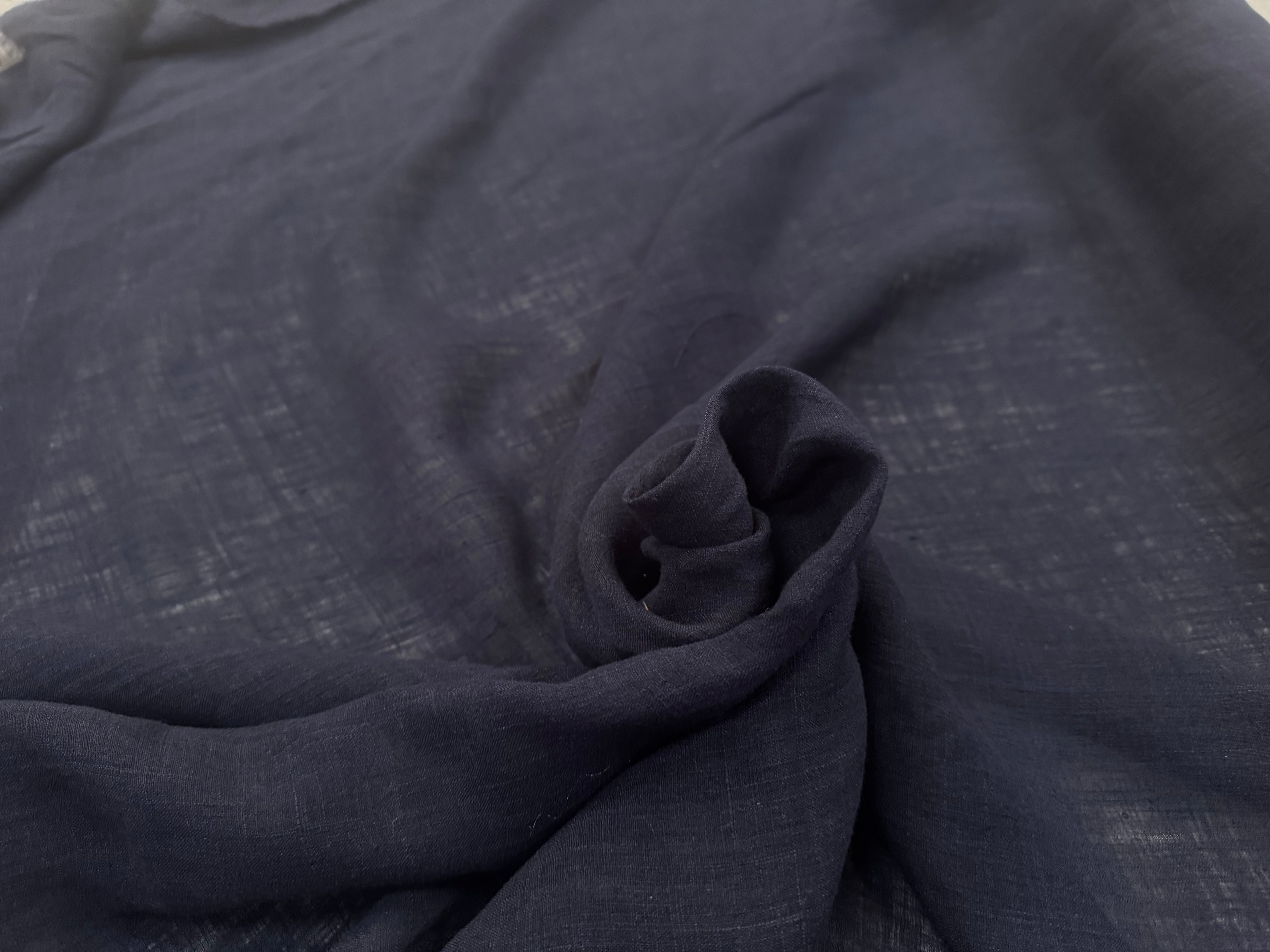 LINEN SILK VOILE, Ink Navy - My Little Coupon