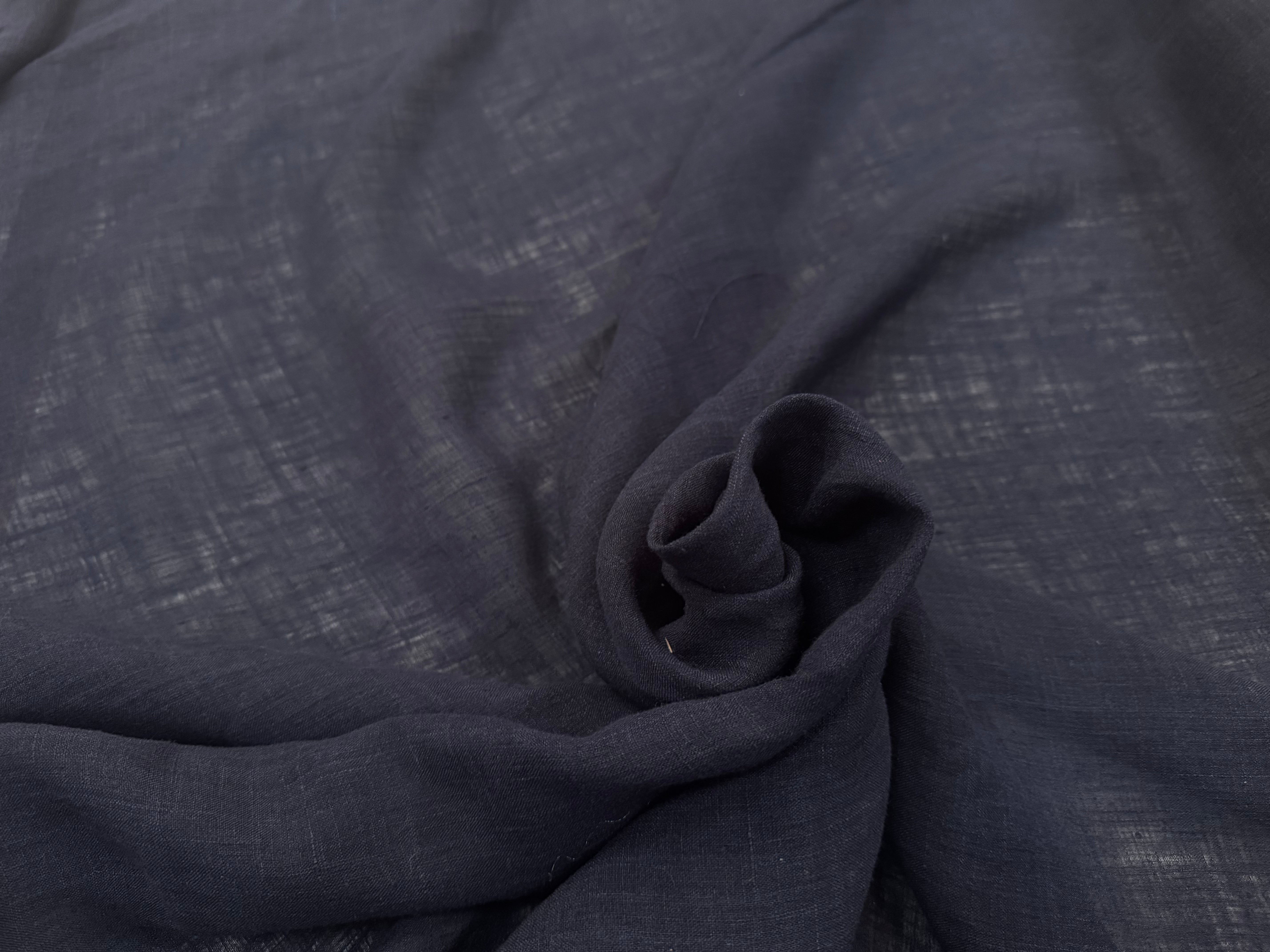 LINEN SILK VOILE, Ink Navy - My Little Coupon