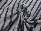 (chute) MAILLE DE COTON GRIS CHINÉ RAYURES MARINE CHINÉ - My Little Coupon