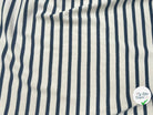 MAILLE LOURD COTON RAYURES REGULIERES BLEU FOND CREME - My Little Coupon