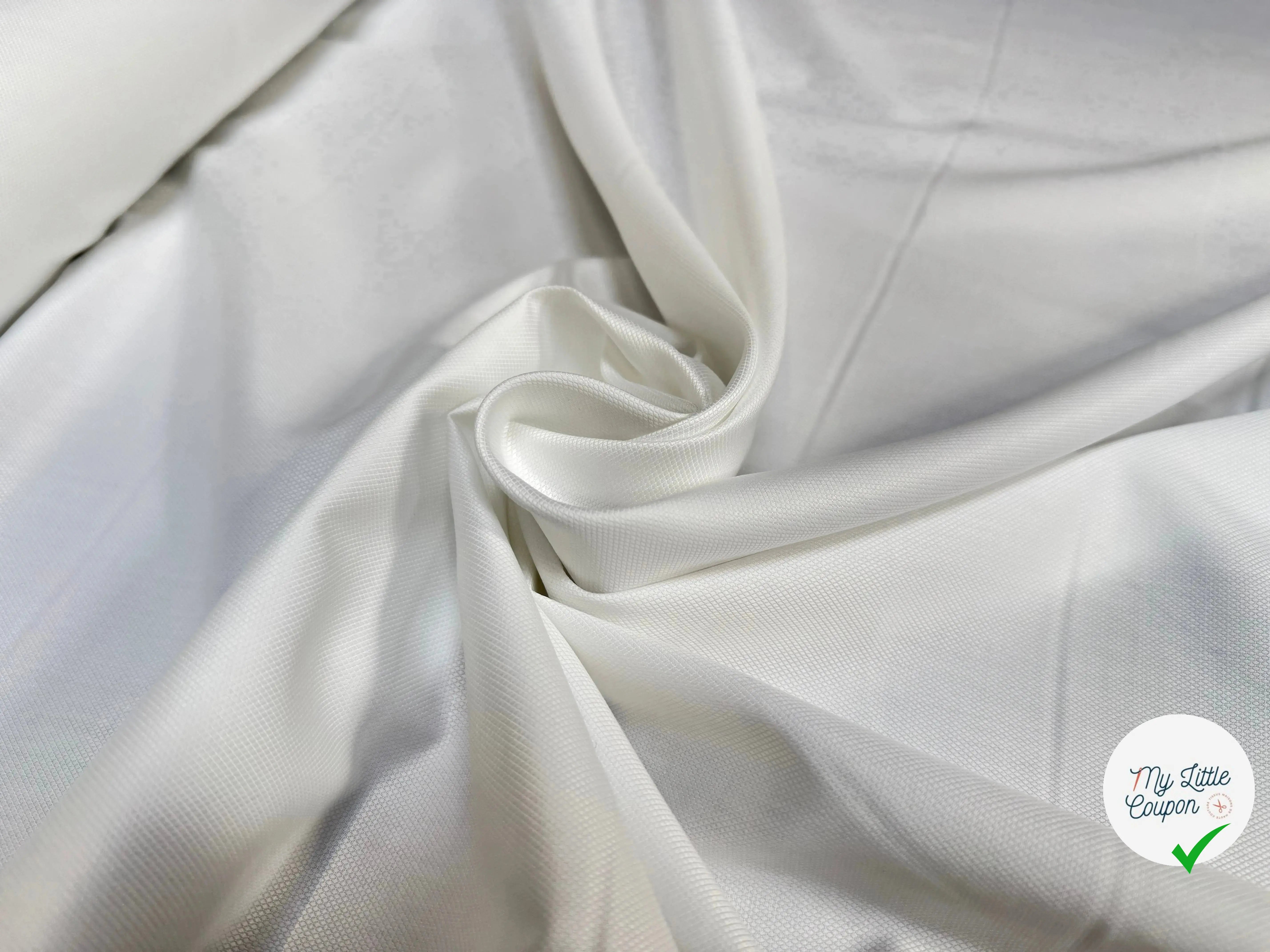 PIQUÉ DE COTON 100% COTON BLANC - My Little Coupon