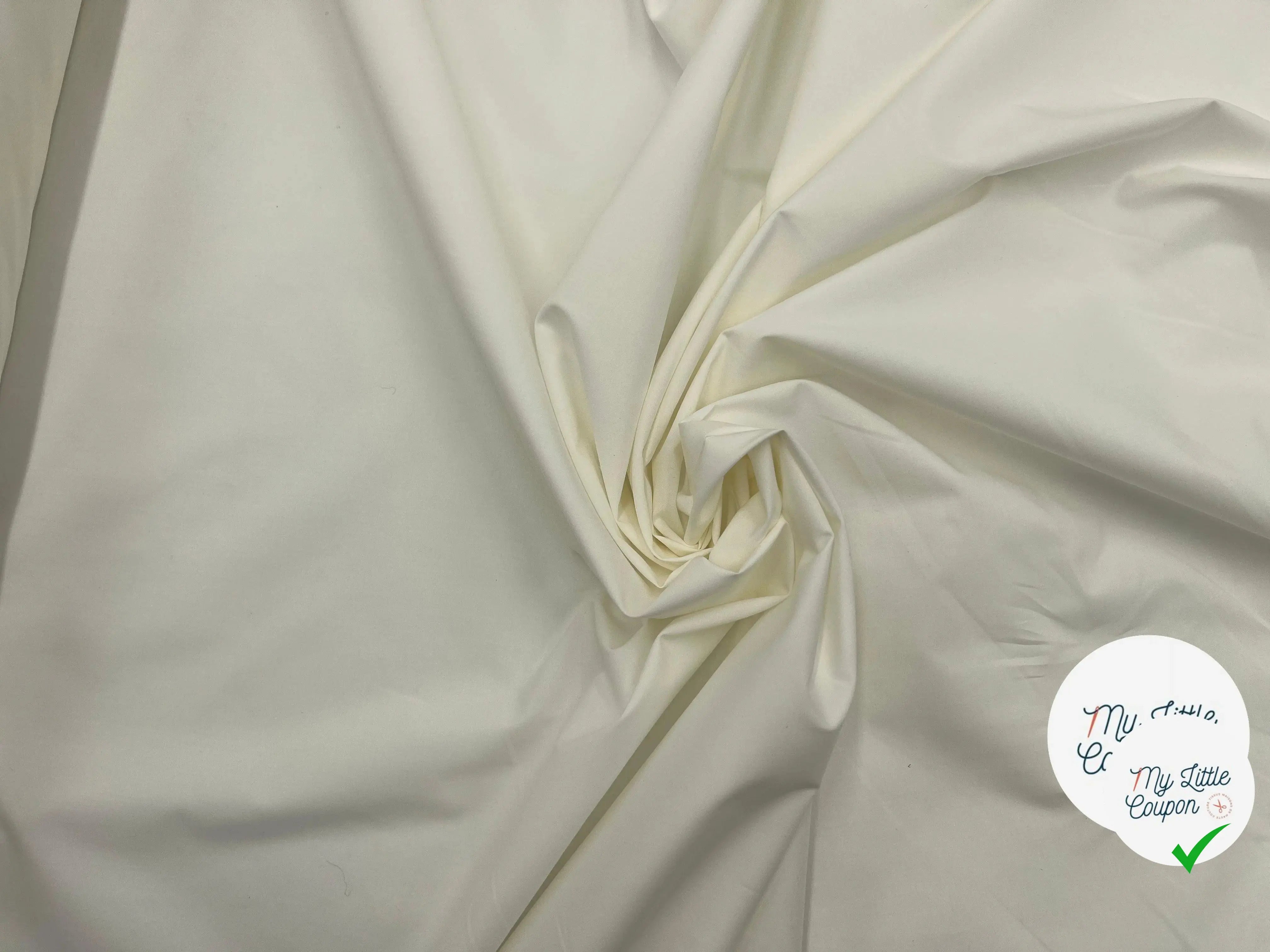 POPELINE DE COTON BLANC CASSÉ - My Little Coupon - tissu - coudre