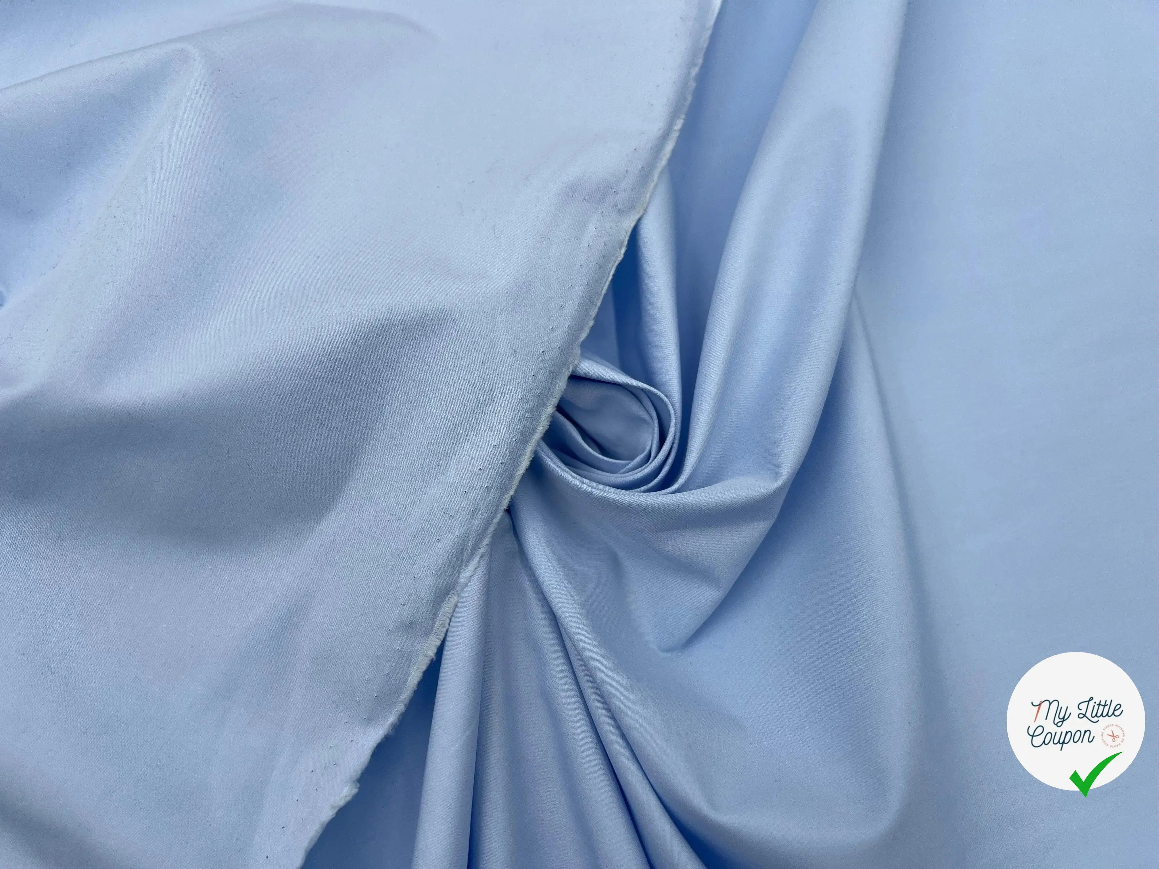 POPELINE JAPON BLEU AZUR - My Little Coupon - tissu - coudre