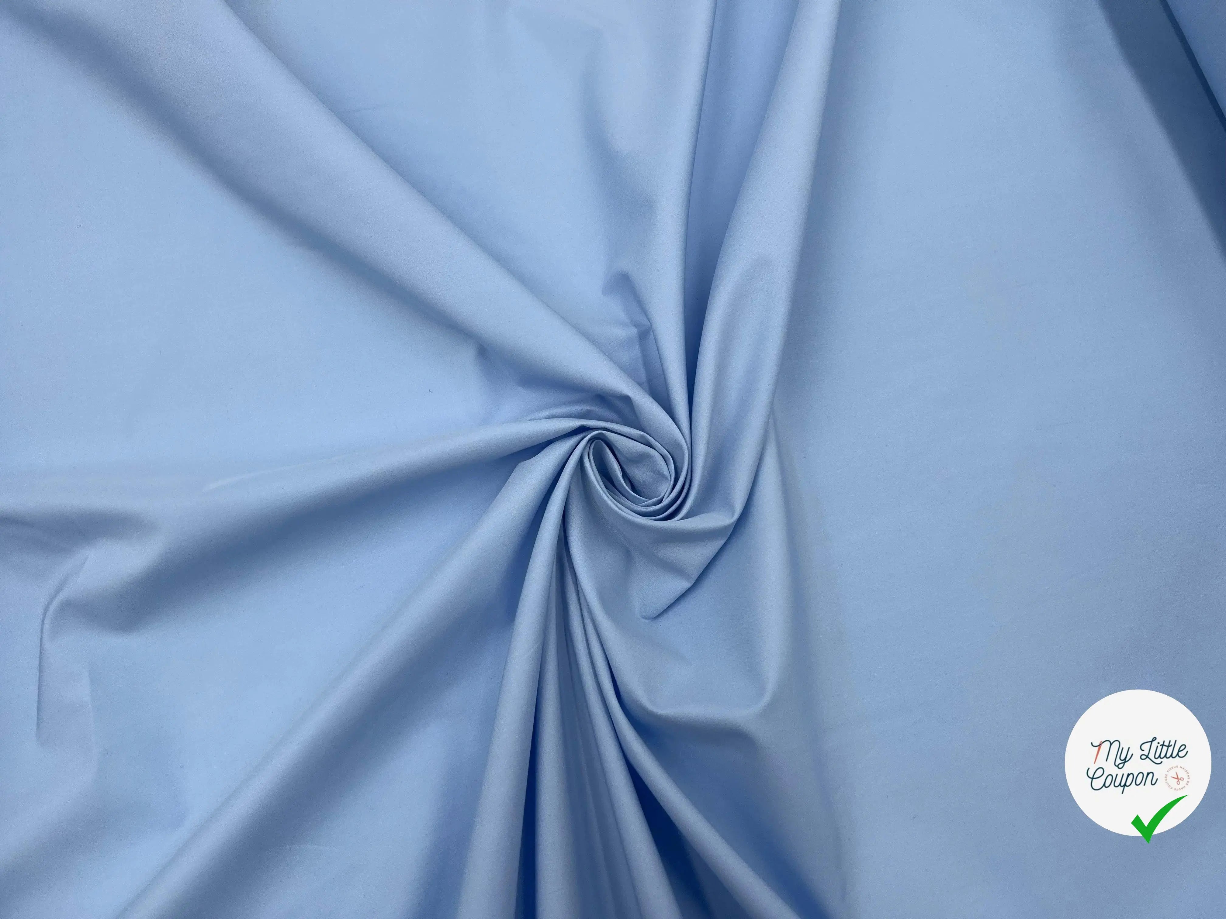 POPELINE JAPON BLEU AZUR - My Little Coupon - tissu - coudre