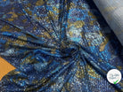 SEQUIN FOND BLEU FEUILLES GOLD & BLEU 5% EA - My Little Coupon