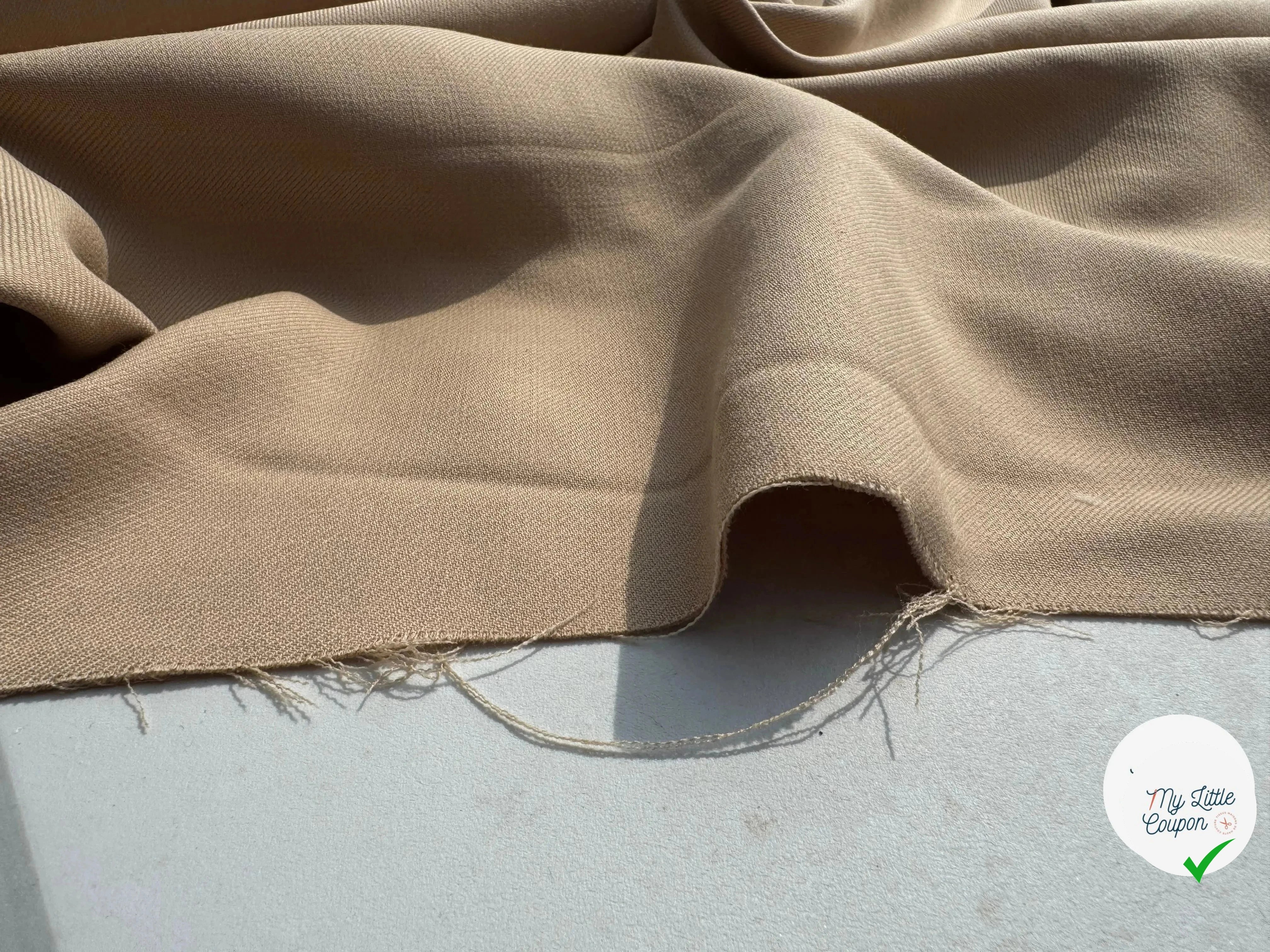SOFT WOOL TWILL, Pearl Beige - My Little Coupon