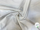 TISSU BLANC A RAYURES BLANCHES SATINÉS RÉGULIÈRES (EFFET MARINIÈRE) - My Little Coupon