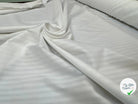TISSU BLANC A RAYURES BLANCHES SATINÉS RÉGULIÈRES (EFFET MARINIÈRE) - My Little Coupon