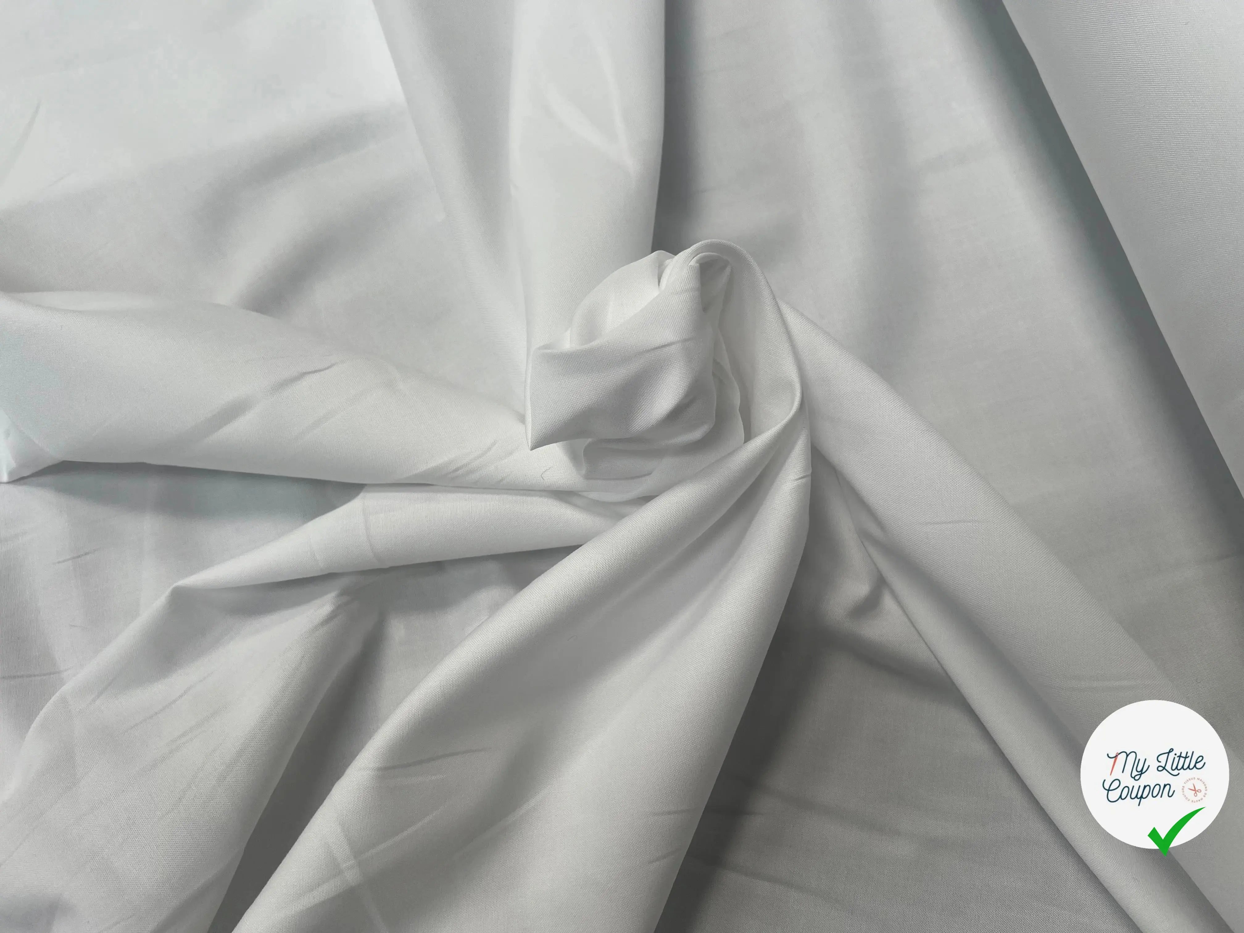 TISSU CHEMISE 100% COTON BLANC - My Little Coupon