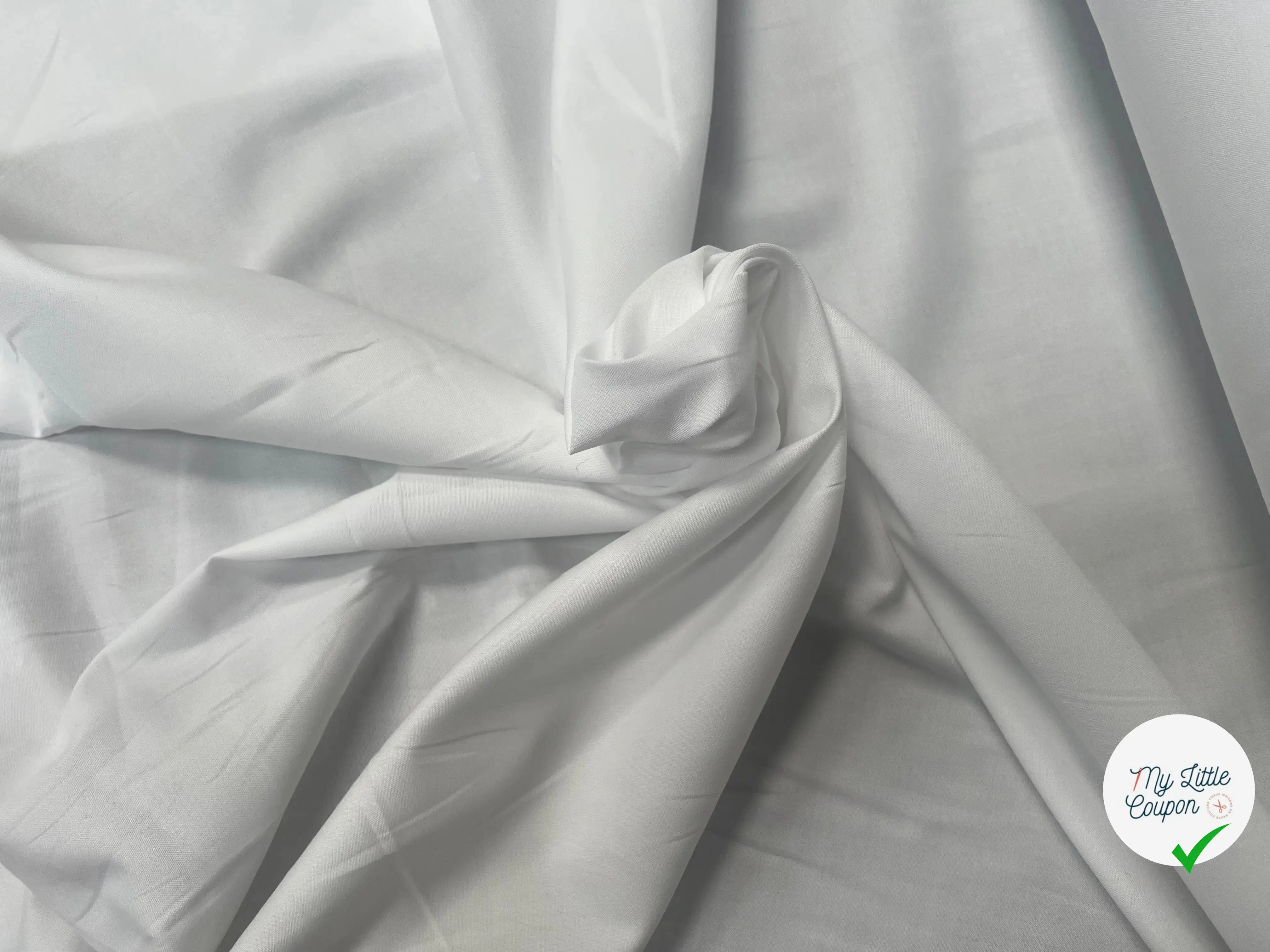 TISSU CHEMISE 100% COTON BLANC - My Little Coupon