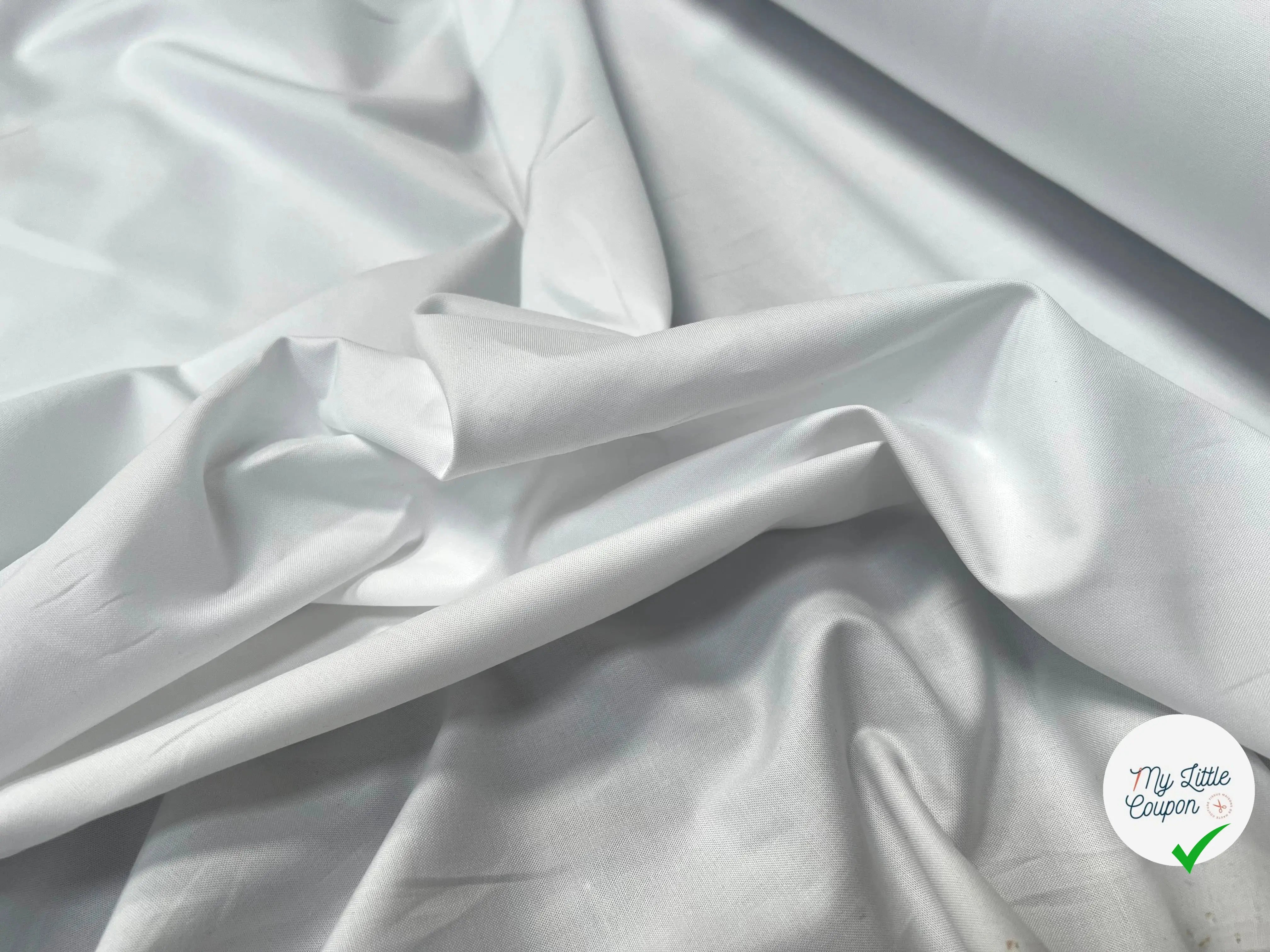 TISSU CHEMISE 100% COTON BLANC - My Little Coupon