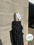 TISSU CHEMISE TRAPPEUR BLANC ET NOIR MSO