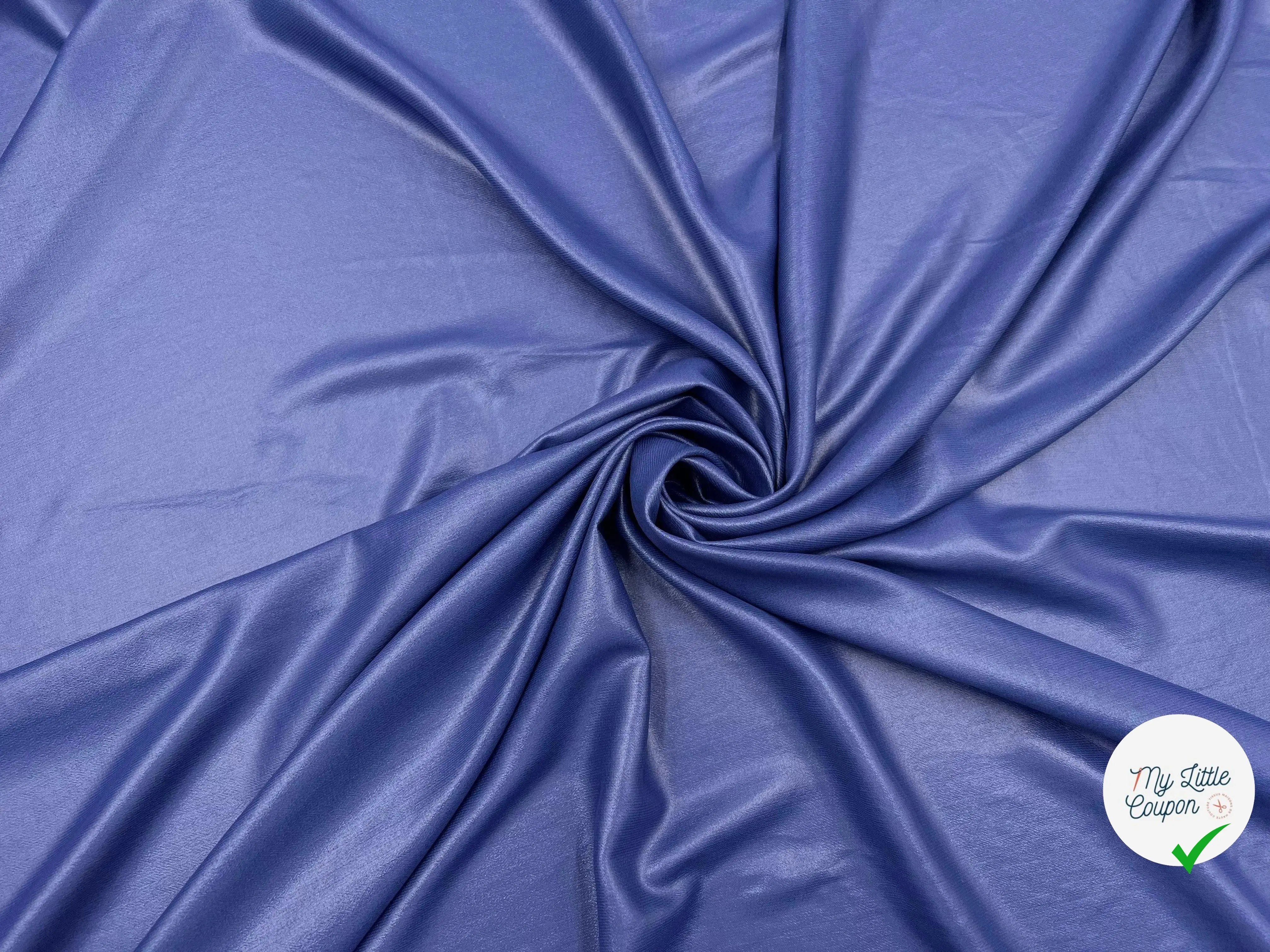 TOILE POLYESTER EFFET ENDUITE BLEU NUIT - My Little Coupon - tissu - coudre
