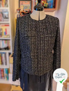 TWEED BLACK & BLUE 19%VISCOSE - My Little Coupon