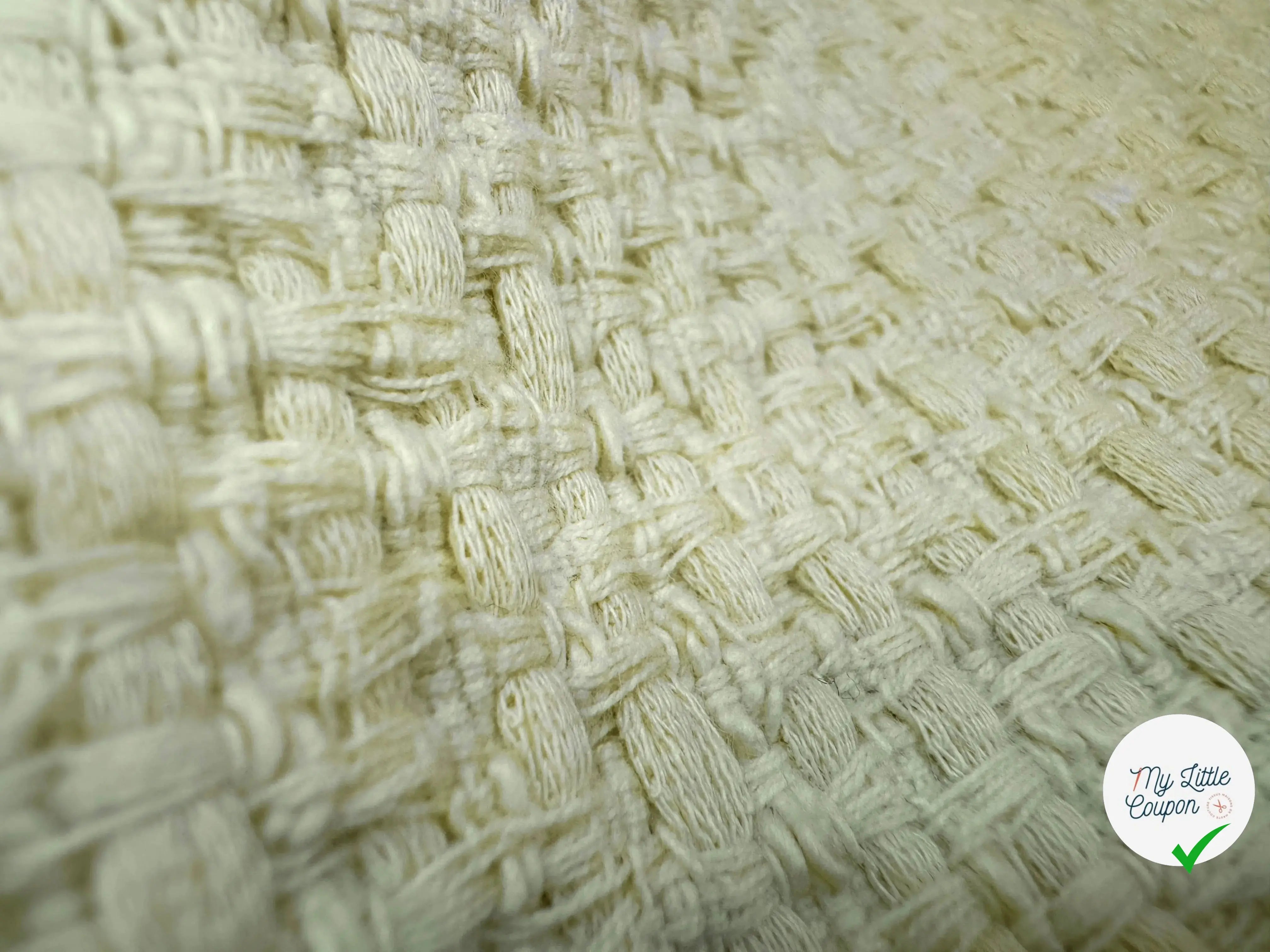 TWEED COTON JAUNE CLAIR 100% COTON - My Little Coupon