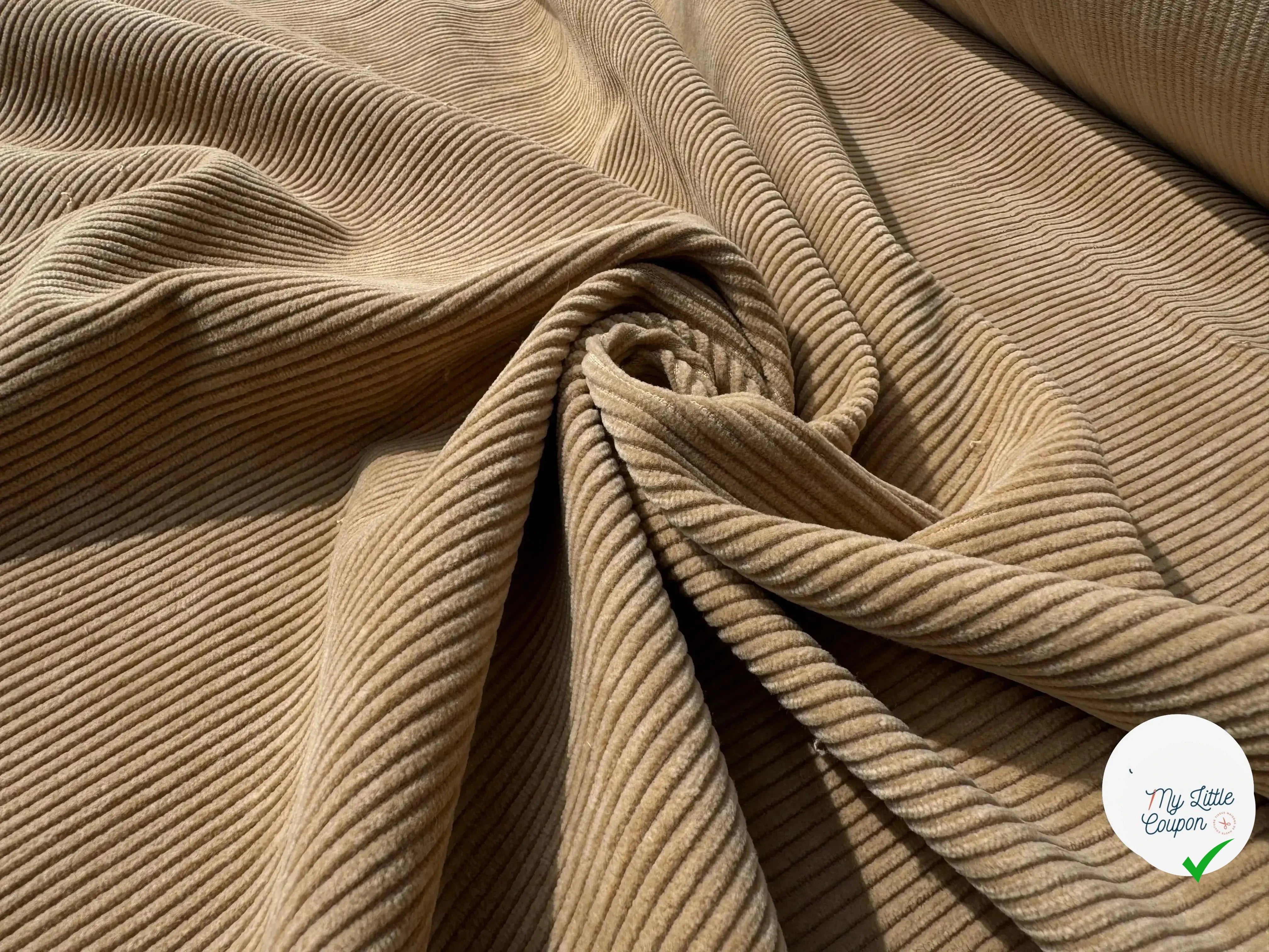 VELOURS COTTON CORDUROY, Pearl Beige - My Little Coupon