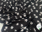 VISCOSE À MOTIF D'HIBISCUS À FOND NOIR - My Little Coupon