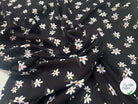 VISCOSE À MOTIF D'HIBISCUS À FOND NOIR - My Little Coupon