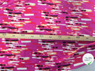 VISCOSE BUBBLE TISSU IMPRIMÉ ABSTRAIT FUCHSIA - My Little Coupon