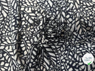 VISCOSE FOND NOIR MOTIF ETHNIQUE BLANC - My Little Coupon