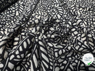 VISCOSE FOND NOIR MOTIF ETHNIQUE BLANC - My Little Coupon