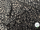 VISCOSE FOND NOIR MOTIF ETHNIQUE BLANC - My Little Coupon