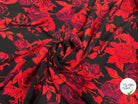 VISCOSE IMPRIMÉE FLEURIE ROSE ET ROUGE - My Little Coupon