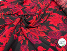 VISCOSE IMPRIMÉE FLEURIE ROSE ET ROUGE - My Little Coupon