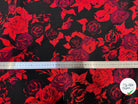 VISCOSE IMPRIMÉE FLEURIE ROSE ET ROUGE - My Little Coupon