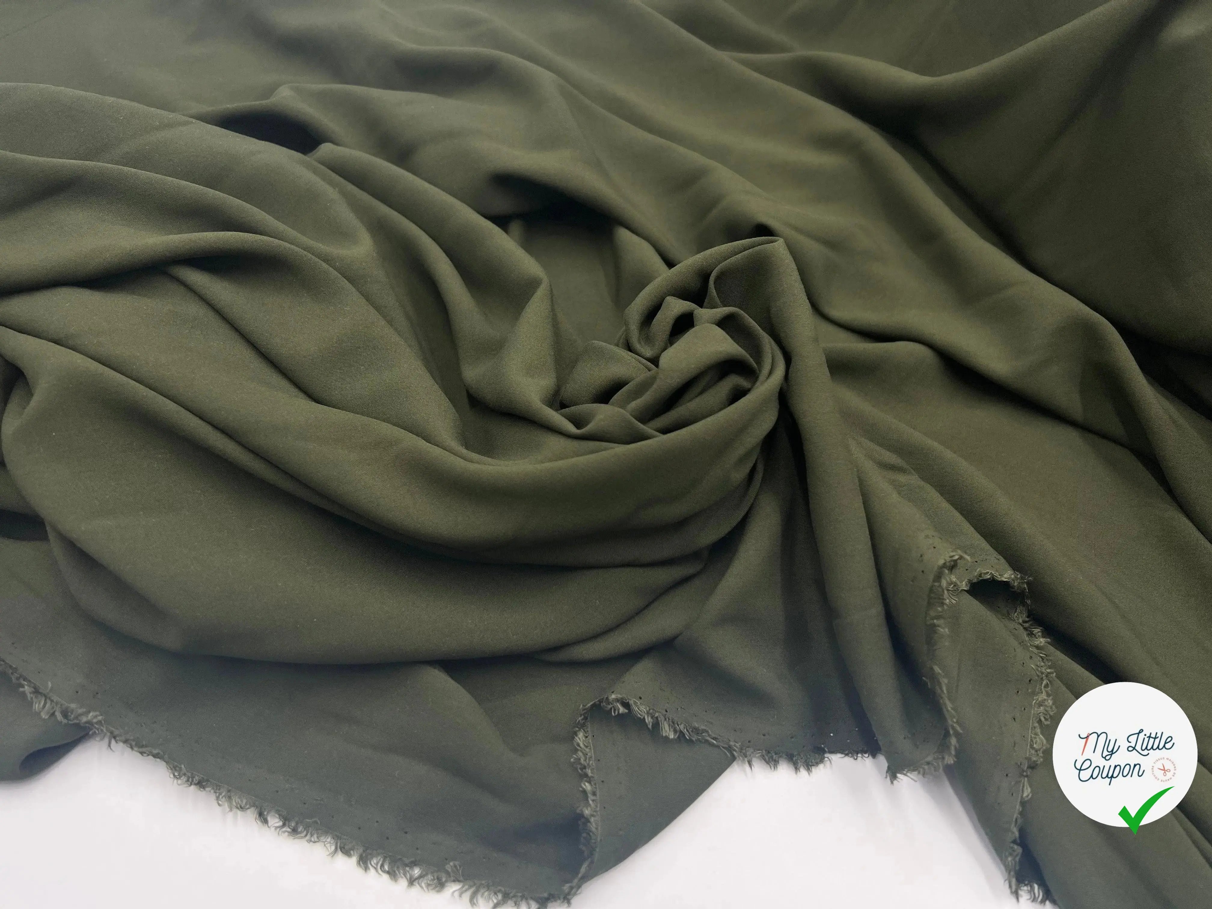 VOILE VISCOSE KAKI - My Little Coupon - tissu - coudre