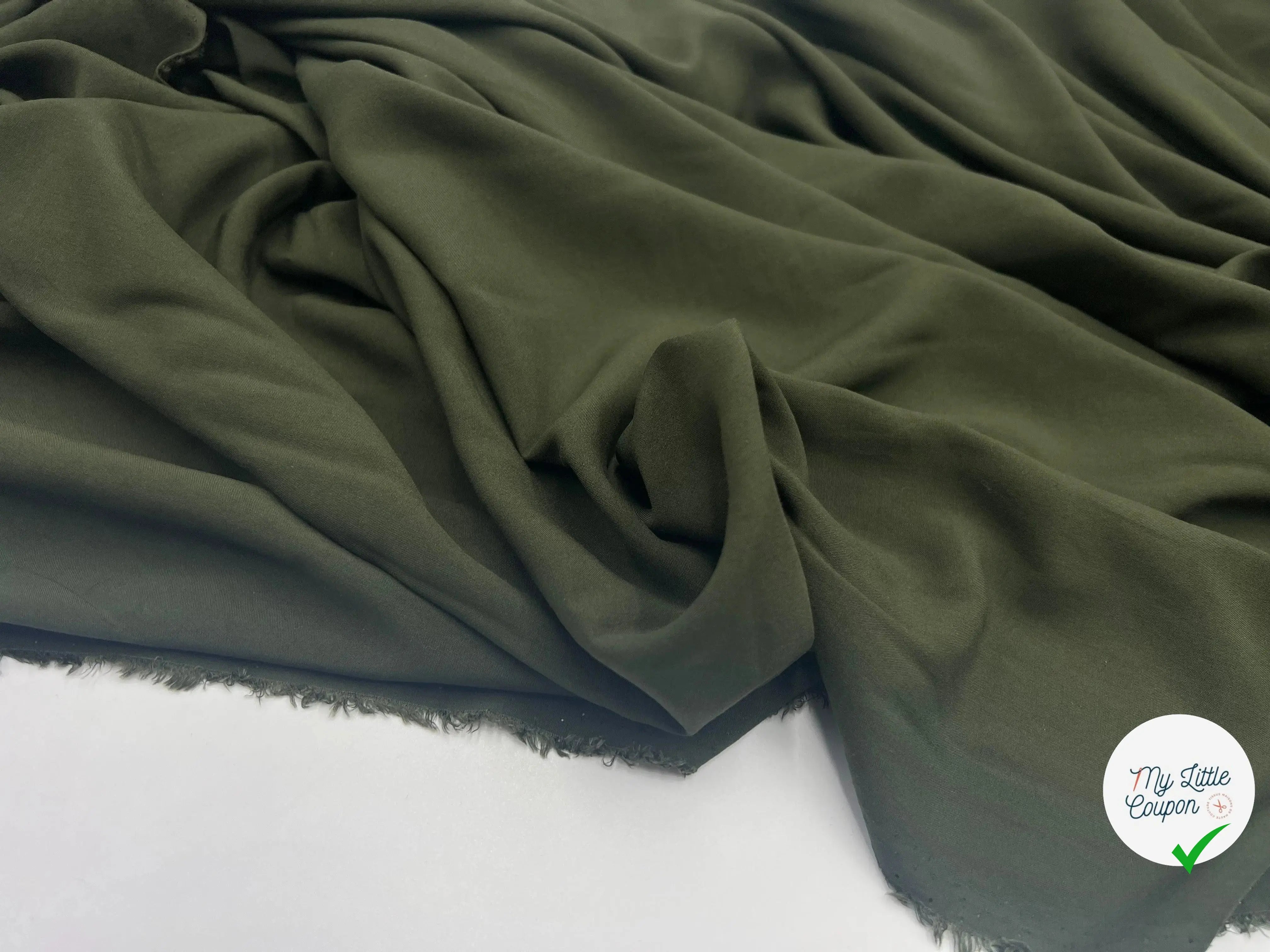 VOILE VISCOSE KAKI - My Little Coupon - tissu - coudre