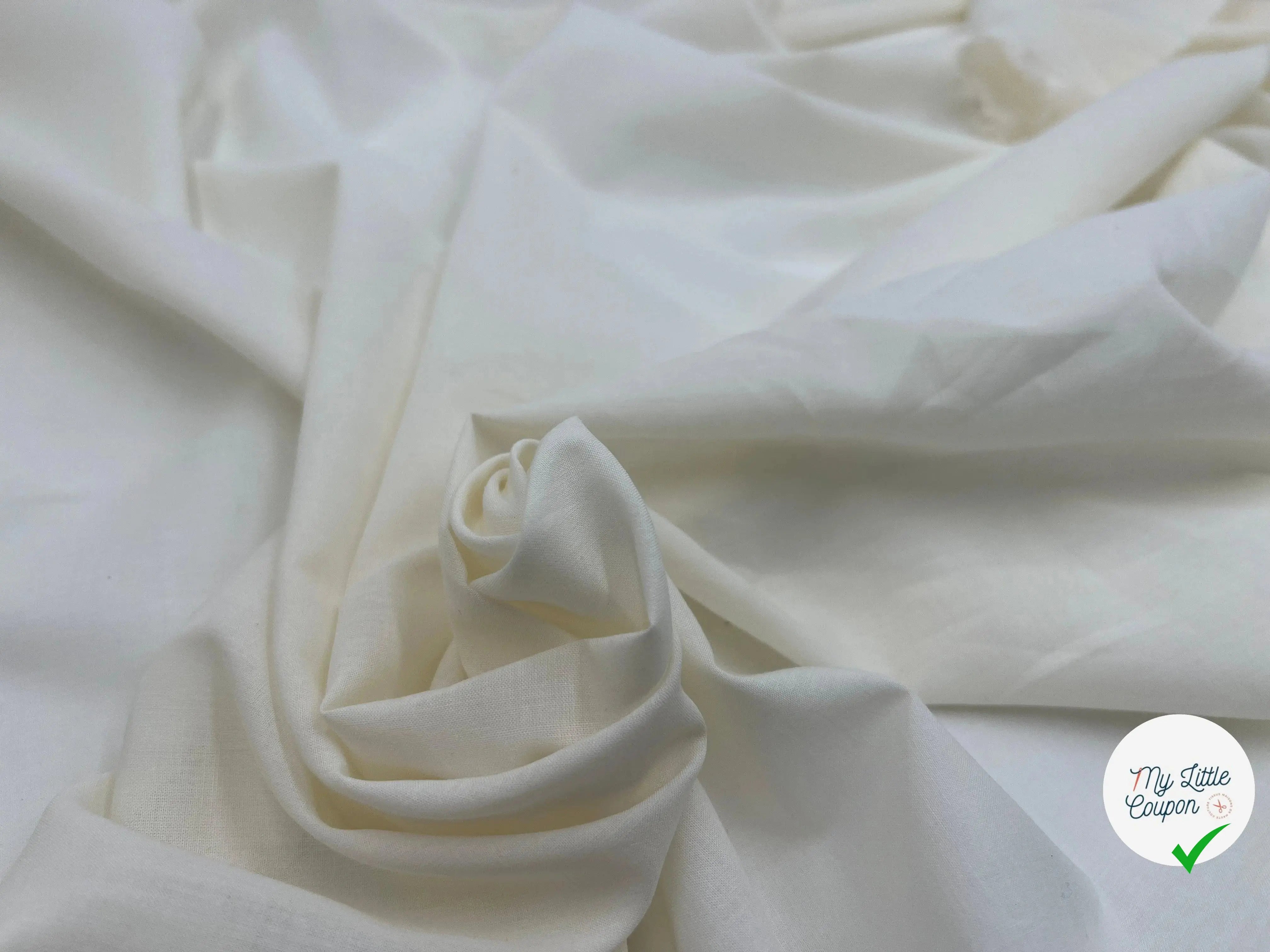 VOILE DE COTON ÉCRU - My Little Coupon - tissu - coudre