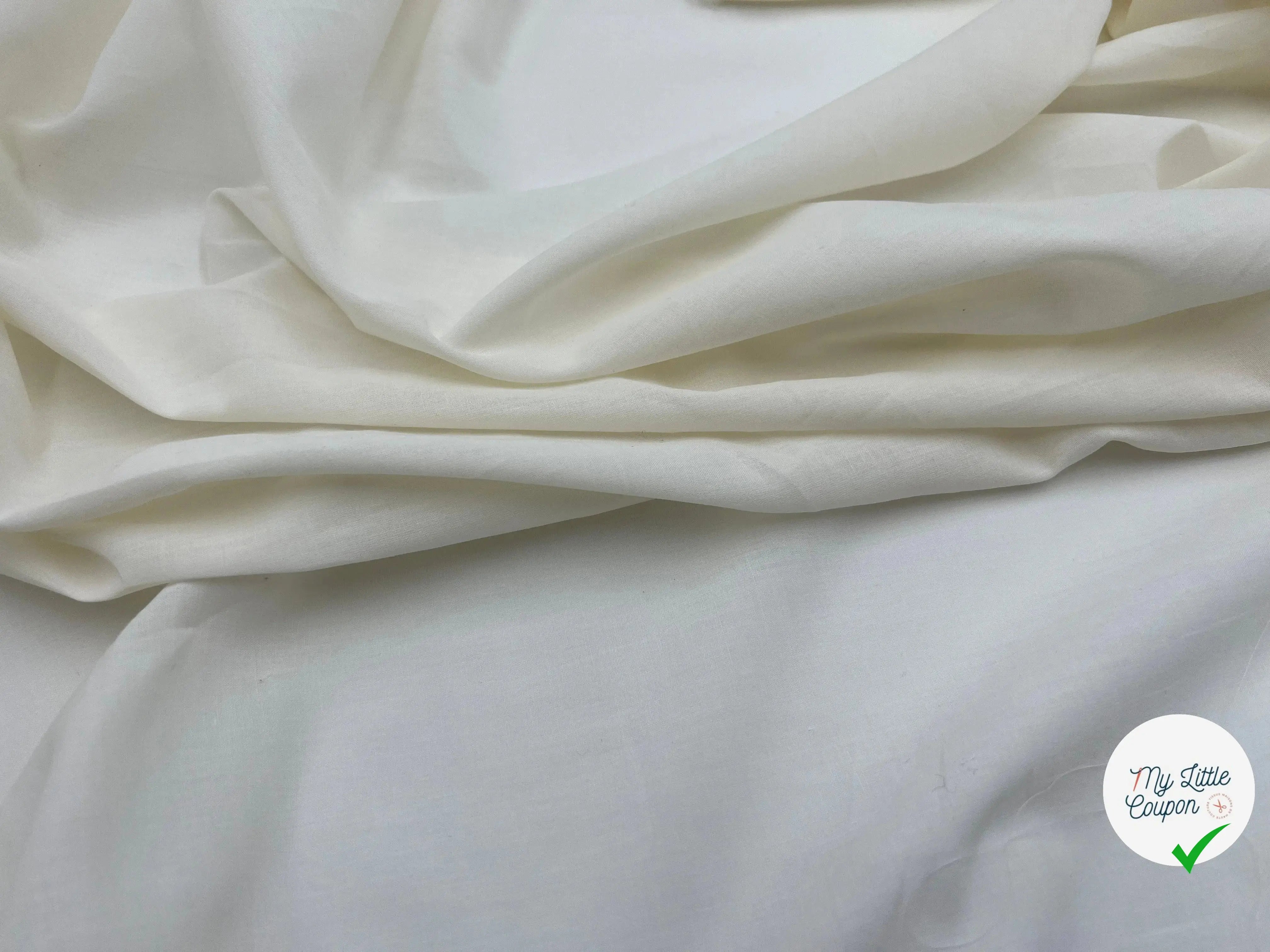 VOILE DE COTON ÉCRU - My Little Coupon - tissu - coudre