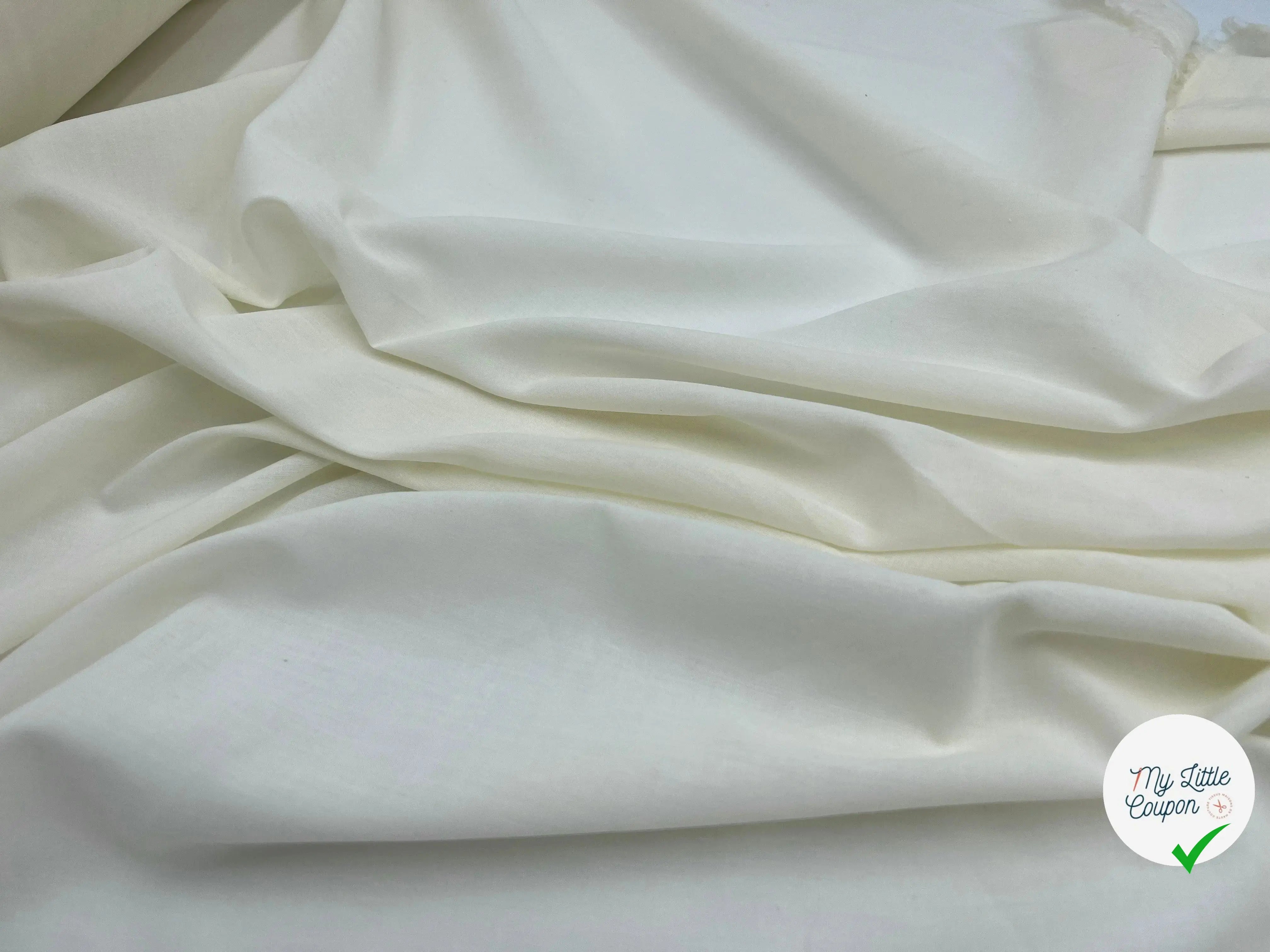 VOILE DE COTON ÉCRU - My Little Coupon - tissu - coudre
