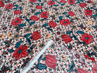 WOOLPEACH GROSSE FLEUR ROUGE FOND BEIGE - My Little Coupon