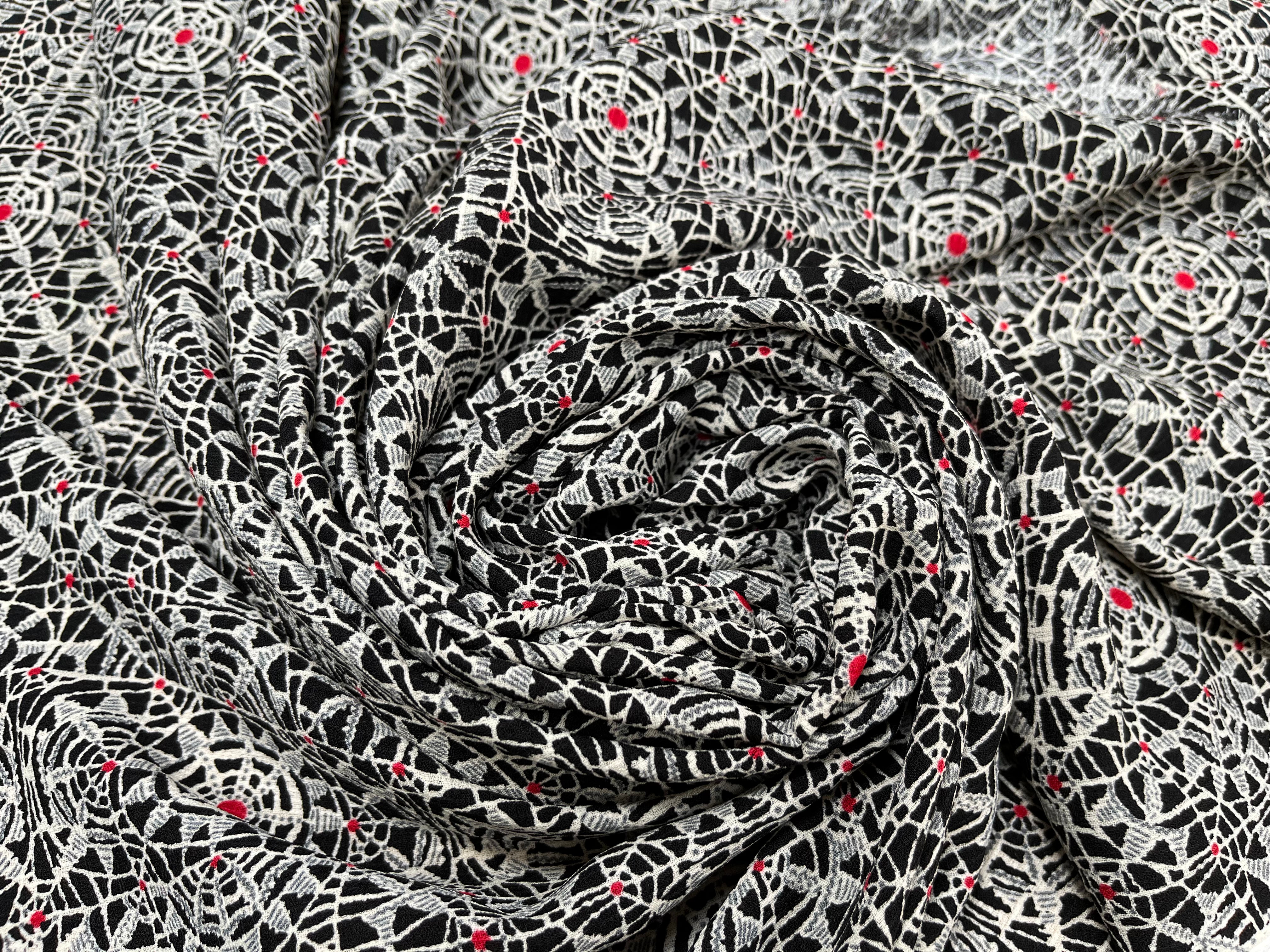 WOOLPEACH MOTIF TOILE D'ARAIGNÉE & POINT ROUGE FOND NOIR - My Little Coupon