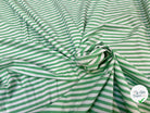 (chute)POPELINE DE COTON TEXTURÉE RAYURES VERTES ET BLANCHES - My Little Coupon