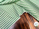 (chute)POPELINE DE COTON TEXTURÉE RAYURES VERTES ET BLANCHES - My Little Coupon