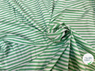 (chute)POPELINE DE COTON TEXTURÉE RAYURES VERTES ET BLANCHES - My Little Coupon