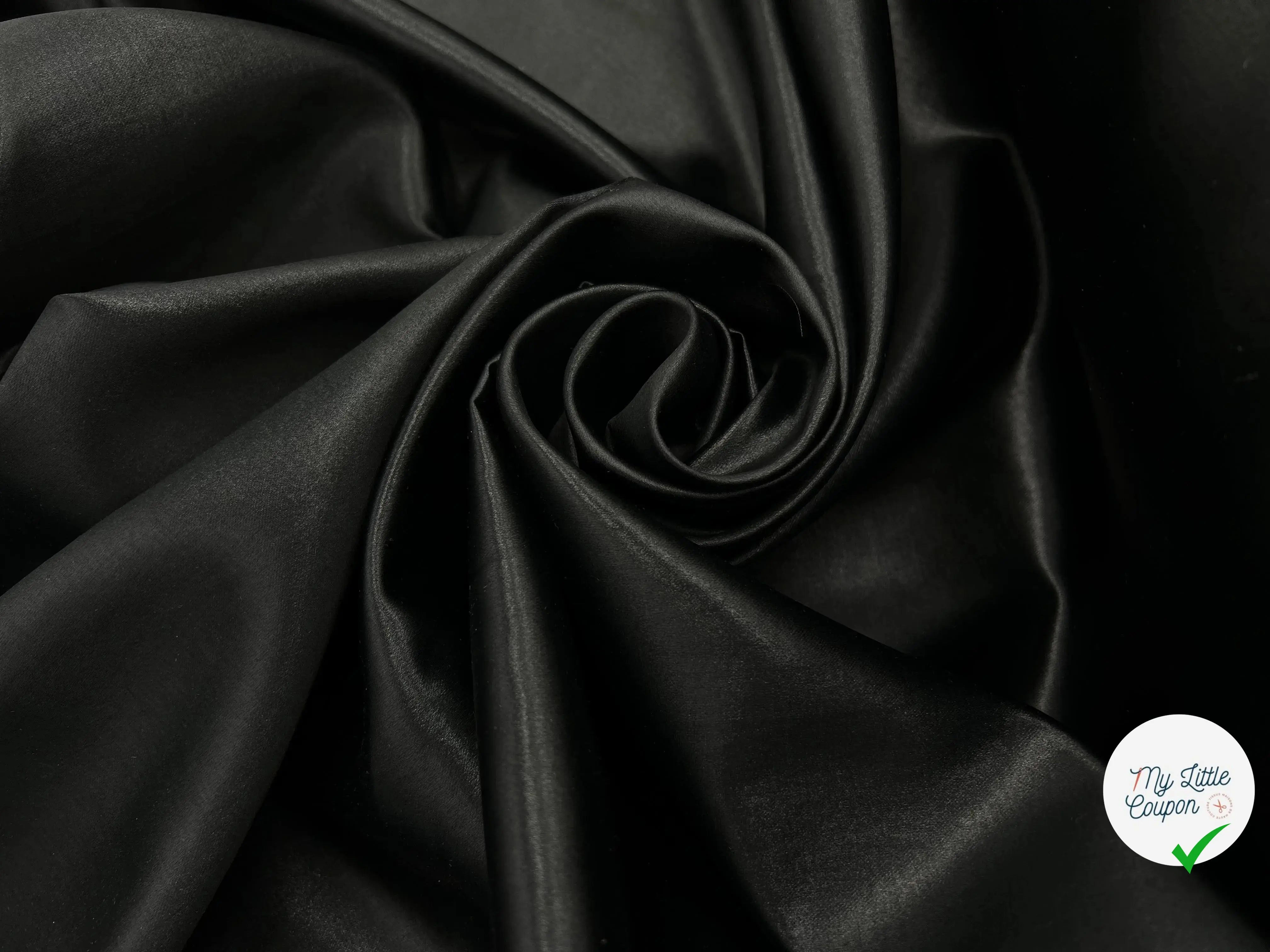 SATIN CUIR COUTURE NOIR - My Little Coupon - tissu - coudre