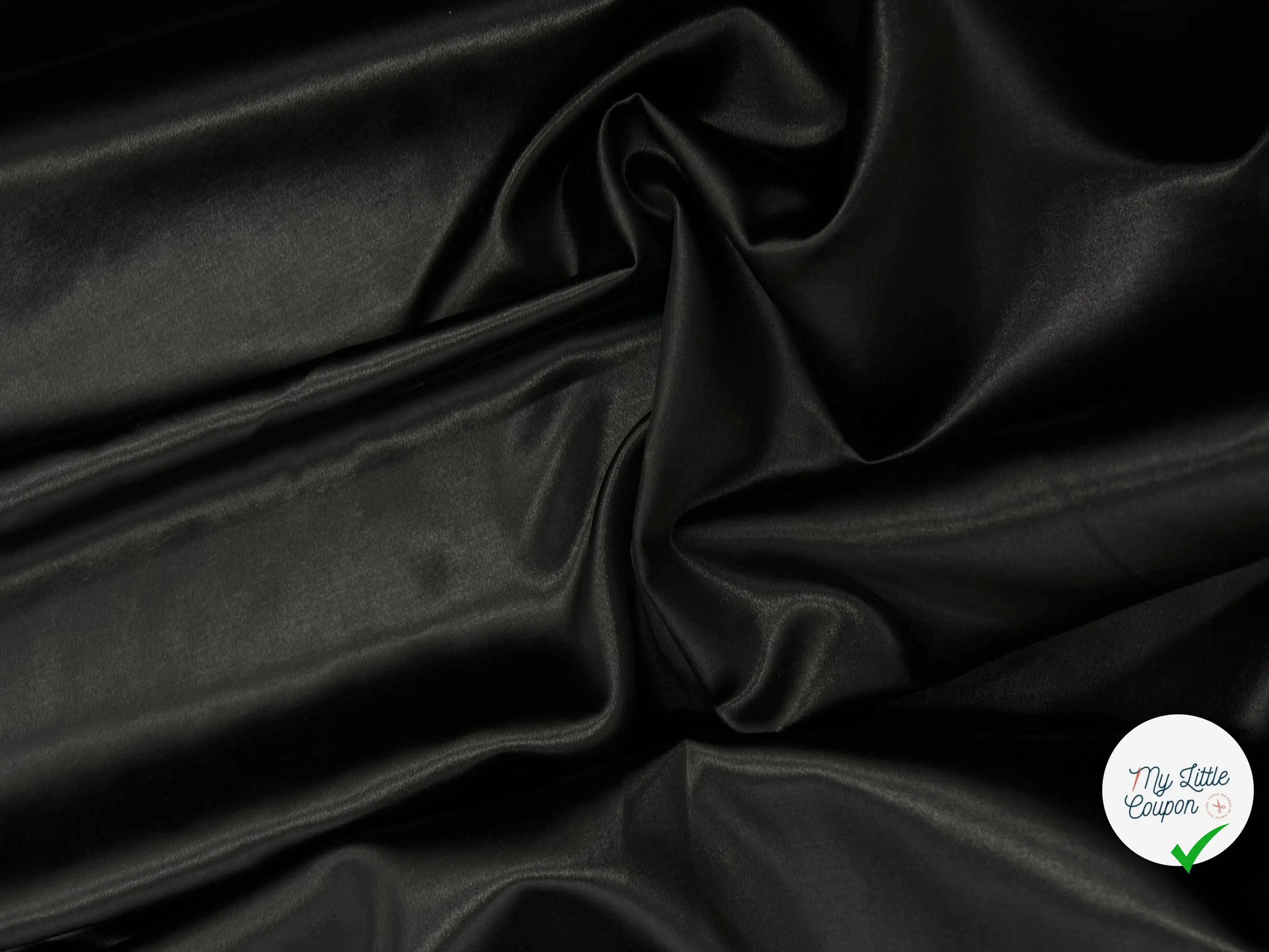 SATIN CUIR COUTURE NOIR - My Little Coupon - tissu - coudre