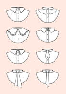 Cols amovibles Capucine – T. 34 à 56 - Patron Nom d'une couture ! - My Little Coupon - tissu - coudre