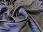 CRÊPE DE CHINE FAÇONNÉ RAYURES IRRÉGULIÈRES GRIS BLEU CARBONNE - coupon de 3 mètres - My Little Coupon - tissu - coudre