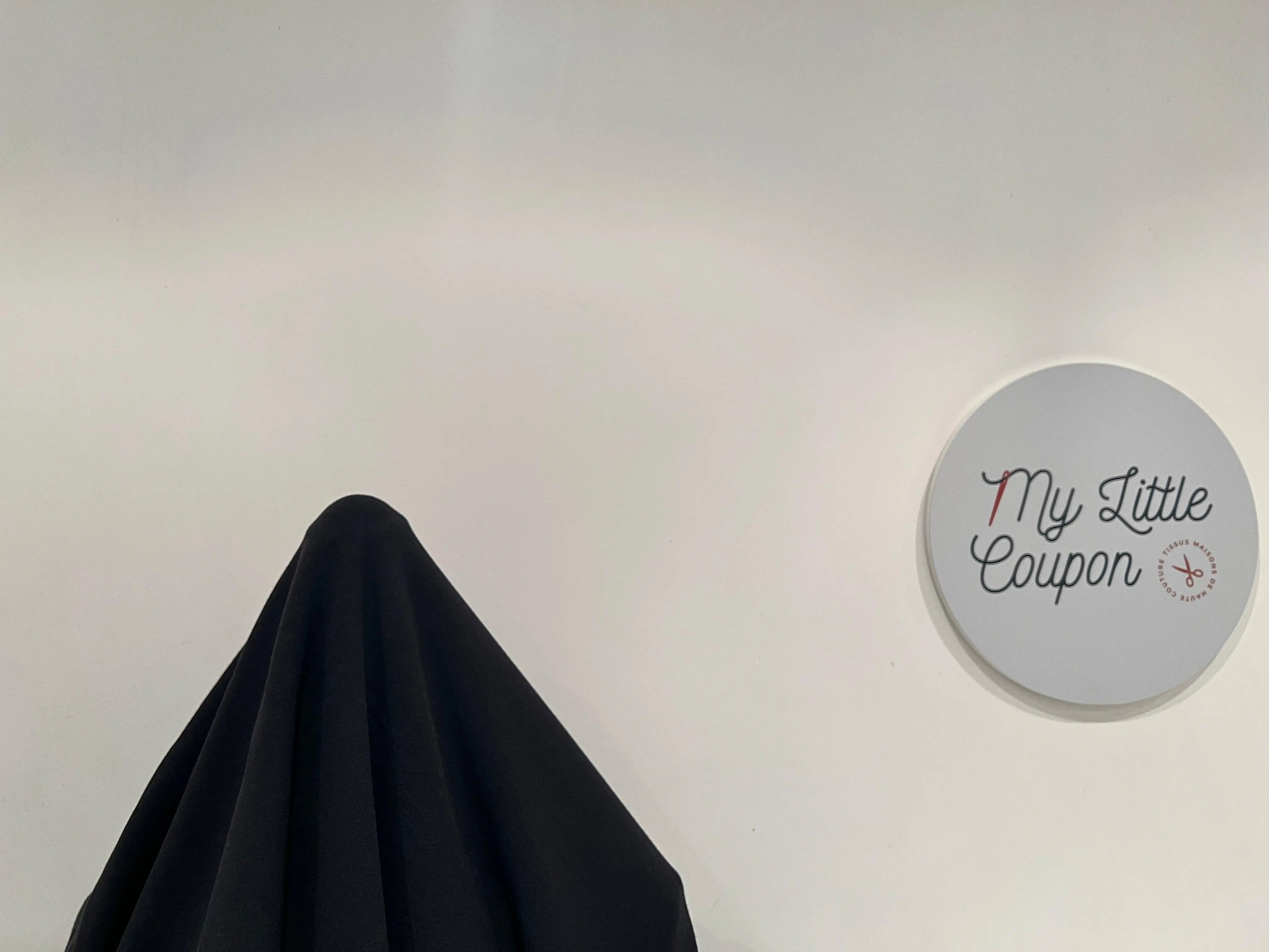 CRÊPE DE LAINE LOURD EXTENSIBLE NOIR - My Little Coupon - tissu - coudre