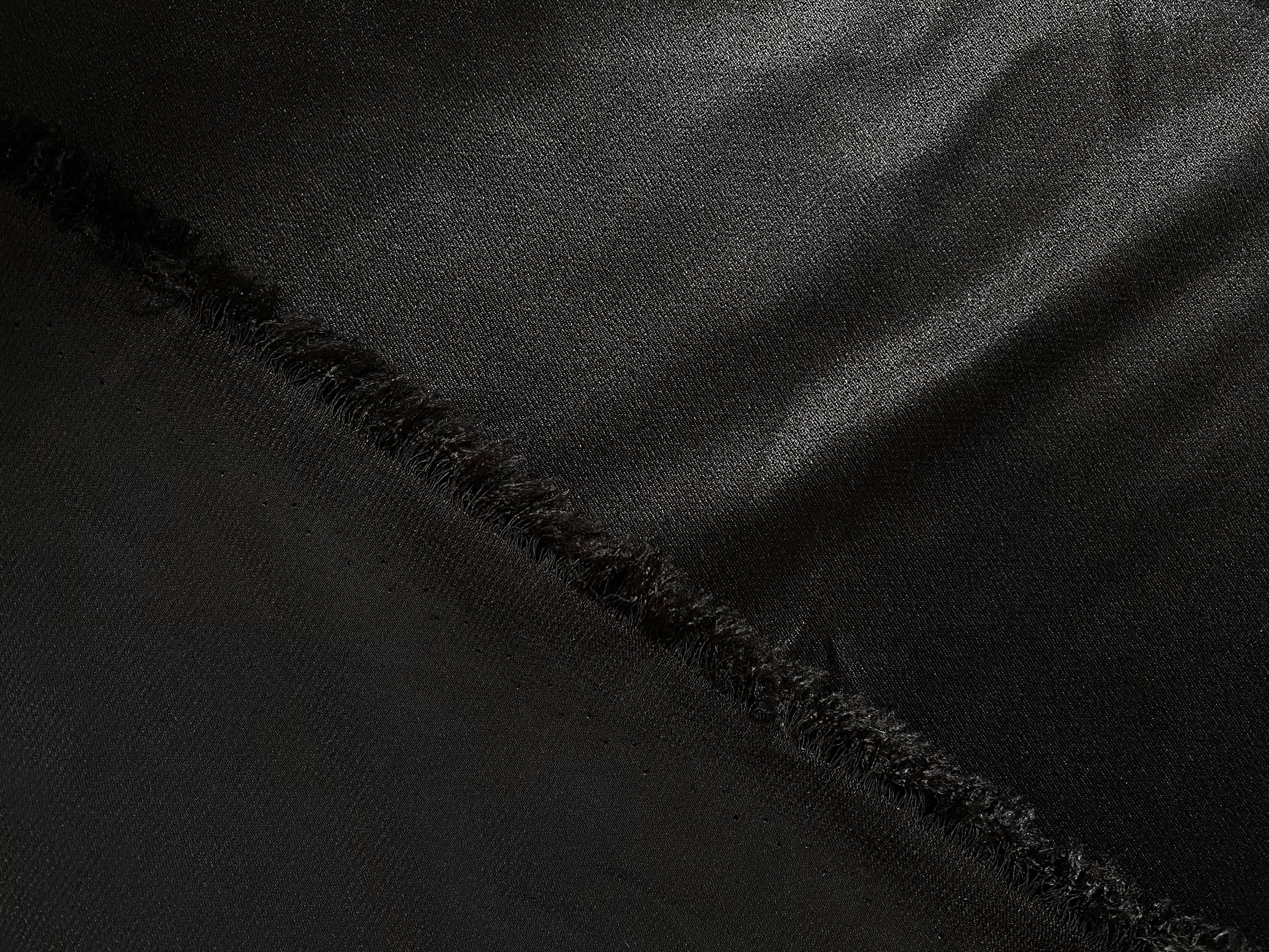 CREPE ENVERS SATIN NOIR ACÉTATE VISCOSE - My Little Coupon - tissu - coudre