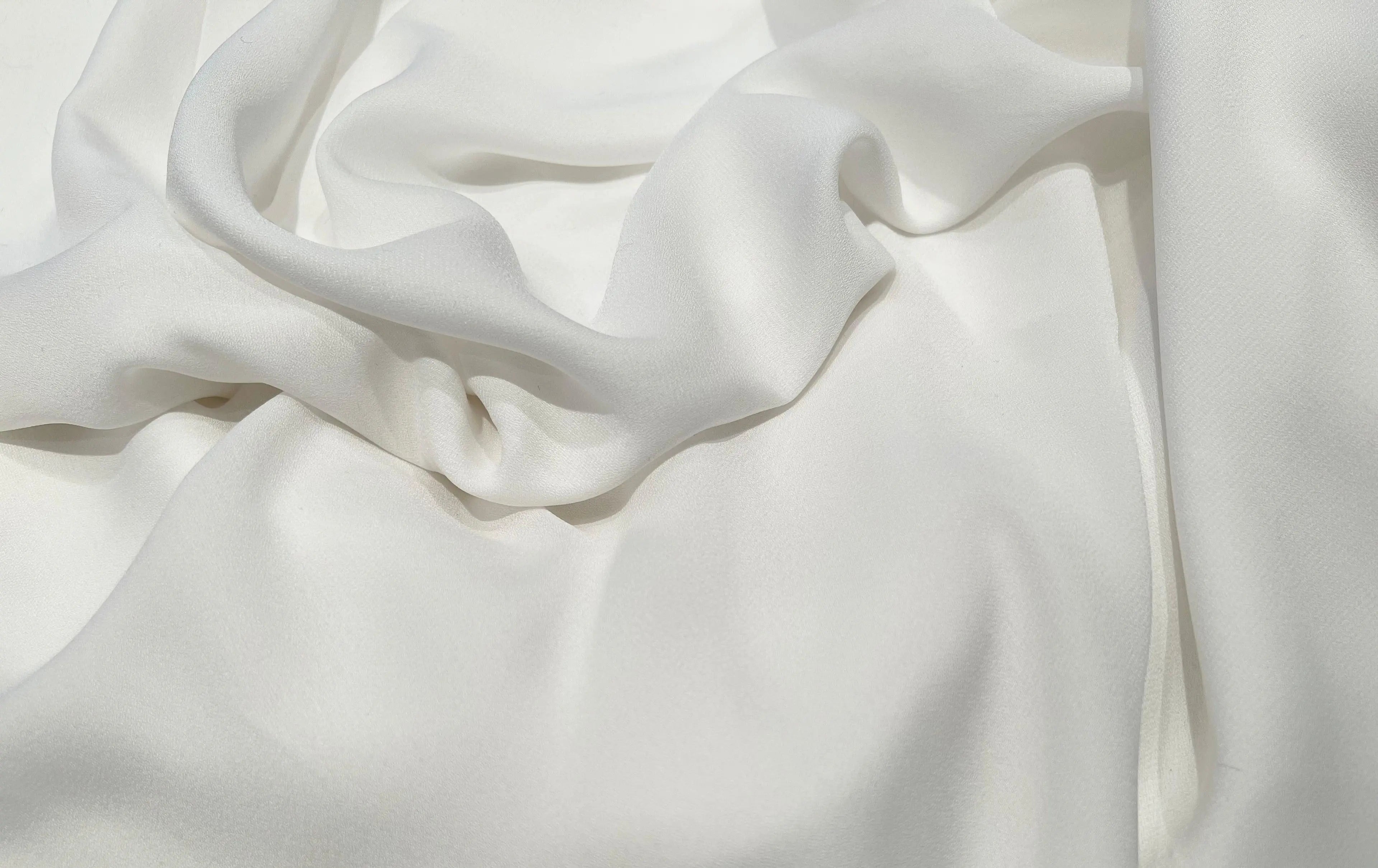 CRÊPE GEORGETTE BLANC CASSÉ - My Little Coupon - tissu - coudre