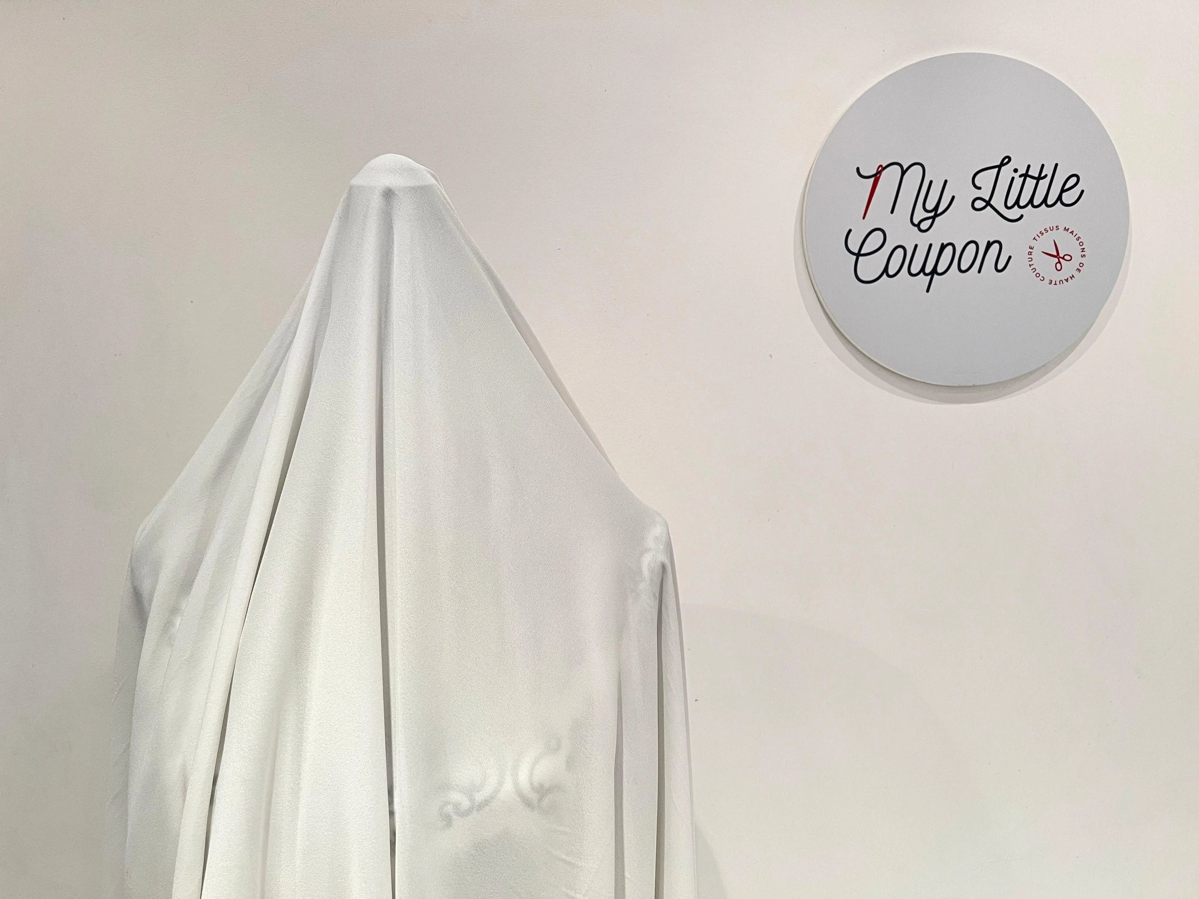 CRÊPE GEORGETTE BLANC CASSÉ - My Little Coupon - tissu - coudre