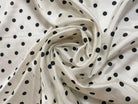 DOUBLURE IMPRIMÉE FOND ÉCRU POIS NOIRS - My Little Coupon - tissu - coudre