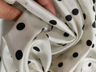 DOUBLURE IMPRIMÉE FOND ÉCRU POIS NOIRS - My Little Coupon - tissu - coudre